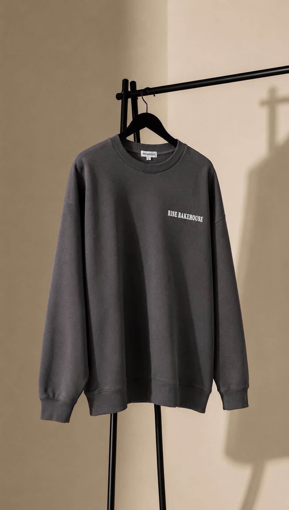 Rise Crew Neck Sweatshirt Grey