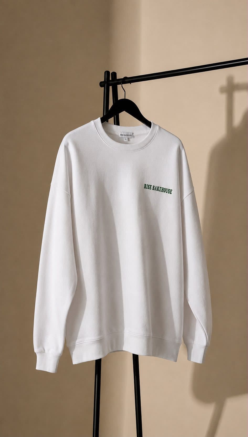 Rise Crew Neck Sweatshirt‑ White